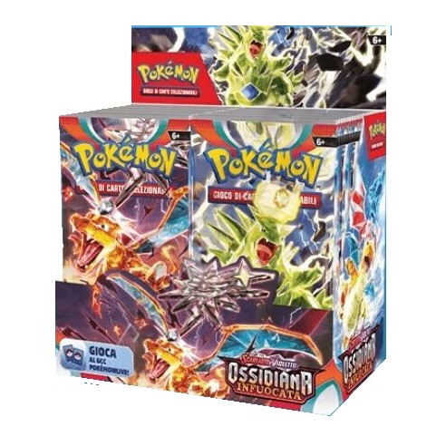 Pokemon Scarlatto e Violetto Ossidiana Infuocata Box 36 Bustine (ITA)