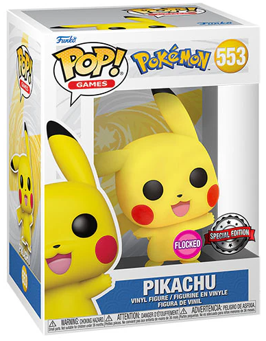 Funko Pop Pokemon Pikachu 553 Flocked